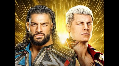 Wwe K Livestream Roman Reigns Vs Cody Rhodes Wrestlemania Youtube