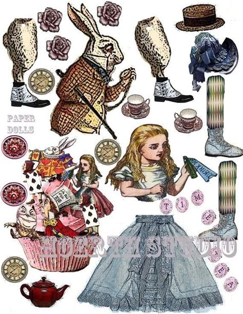 Vintage Alice In Wonderland Paper Dolls