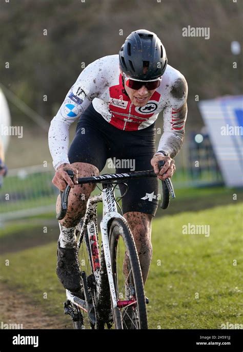 Timon Rueg SUI In Action Mens Elite During The Uec Cyclocross