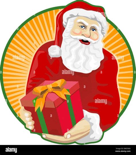 Santa Claus Father Christmas Retro Stock Vector Image & Art - Alamy