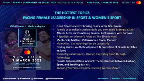 Summit On Female Leadership In Sport 2023 Sport Integrity Global Alliance