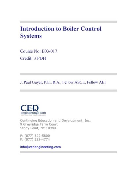 Introduction to Boiler Control Systems | PDF