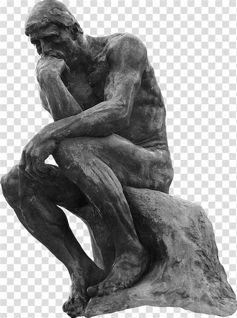 Clipart Of The Thinker Statue Original