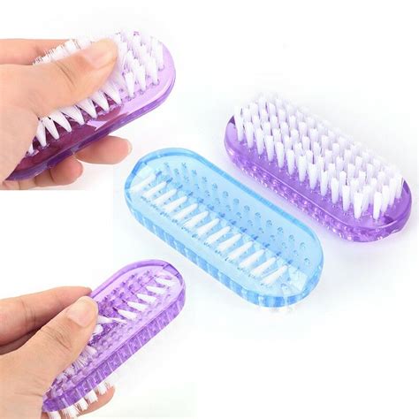 Plastic Nail Cleaning Scrubbing Brush Double Sided Hand Nail Brush