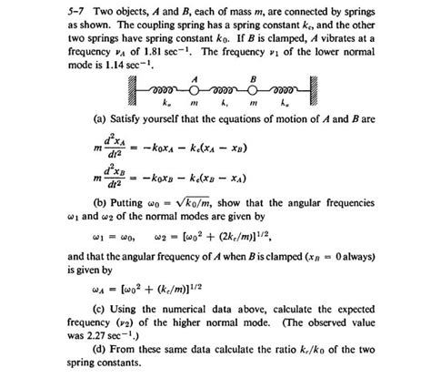 Solved 5 7 Two Objects A And B Each Of Mass M Are Chegg