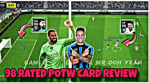 Review 98 Rated Potw Card Of Lautaro Martinez And Donnarumma Efootball Gaming Pes Football 2024