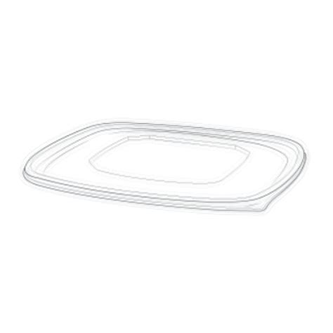 Fineline Setting 15346L FL Clear 9 Square Flat Lid 150 CS