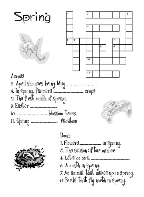 Printable Spring Worksheets