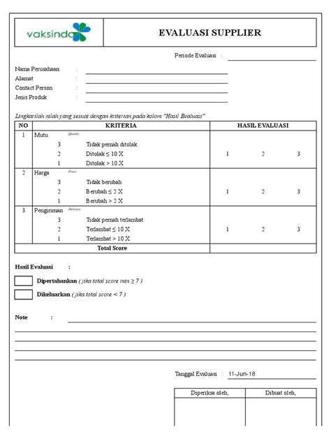 Form Penilaian Catering Pdf