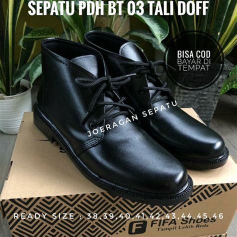 Jual Sepatu PDH DOFF Sepatu Dinas Tali Pria Sepatu PDH TNI Polri