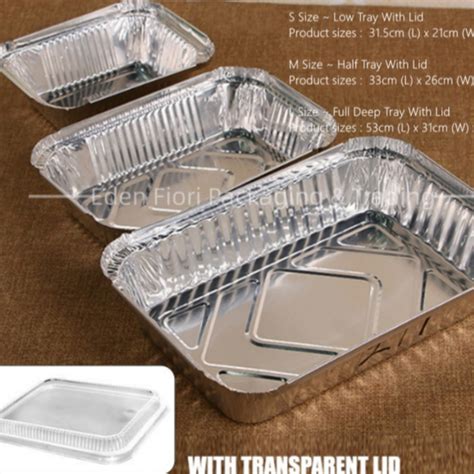 [5pcs] Alluminium Catering Dispoable Tray Buffet Catering Disposable Food Tray Partyware