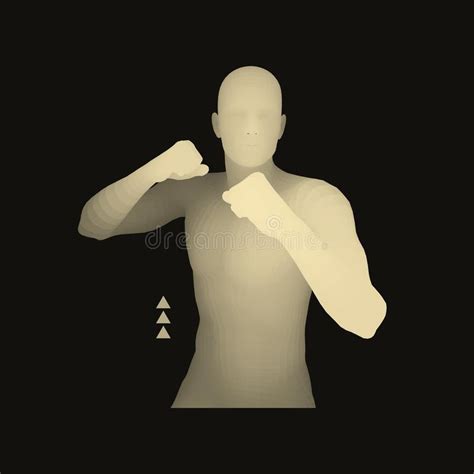 Boxeador Modelo 3D Del Hombre Cuerpo Humano S Mbolo Del Deporte