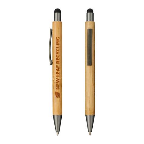 Bamboo Quick Dry Gel Ballpoint Stylus Pen