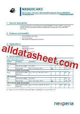 A Marking Nx Caks Datasheet Pdf Nexperia B V All Rights Reserved