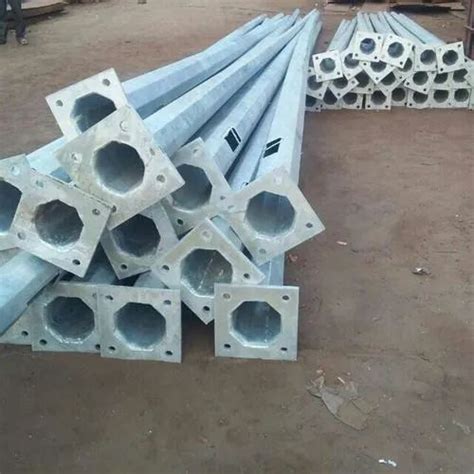 Mild Steel Dual Arm 4 M To 9 M Octagonal Pole For Street At Rs 3400