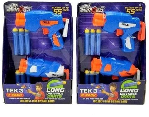 سعر ومواصفات Buzz Bee Tek 3 2 Pack W 6 Long Distance Blasters Toys من Entertaineregypt فى مصر