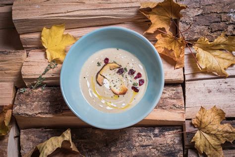 Steinpilz Suppe Cranberries Und Thymian