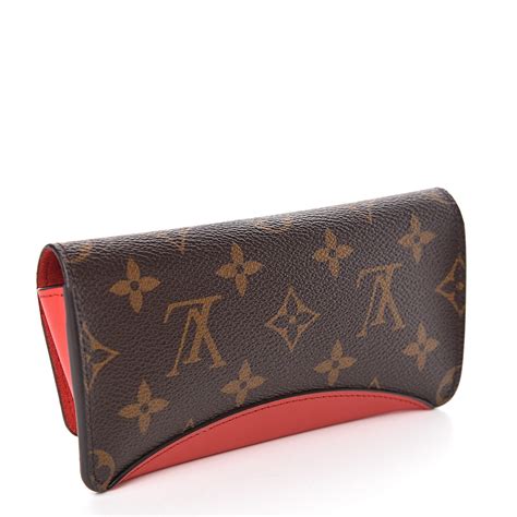 Louis Vuitton Monogram Woody Pochette Lunettes Sunglass Case Rouge 477369