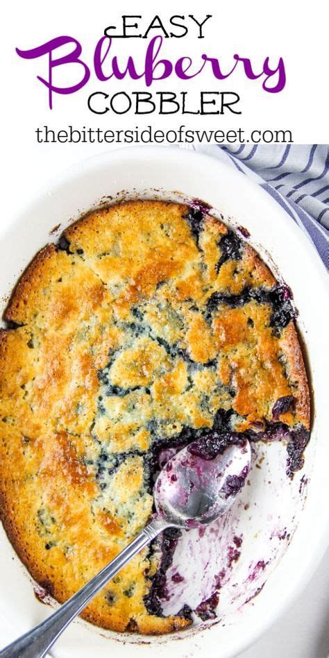 Easy Homemade Blueberry Cobbler With An Easy Buttery Crust Mixed With