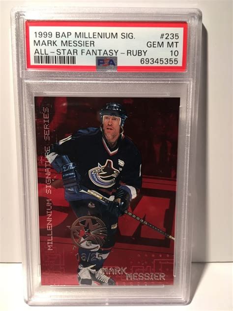 Mark Messier 1999 Bap Millenium Sig Toronto Expo Ruby Psa 10 Card 10