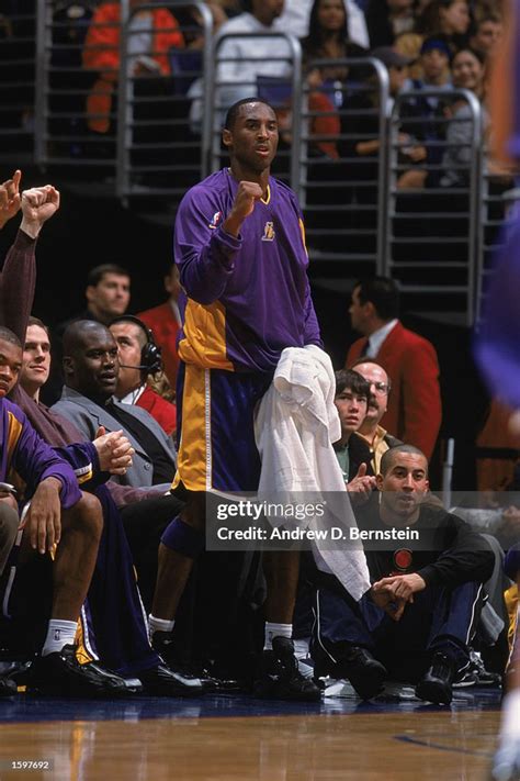 Kobe Bryant Of The Los Angeles Lakers Pumps His Fist On The Sideline News Photo Getty Images