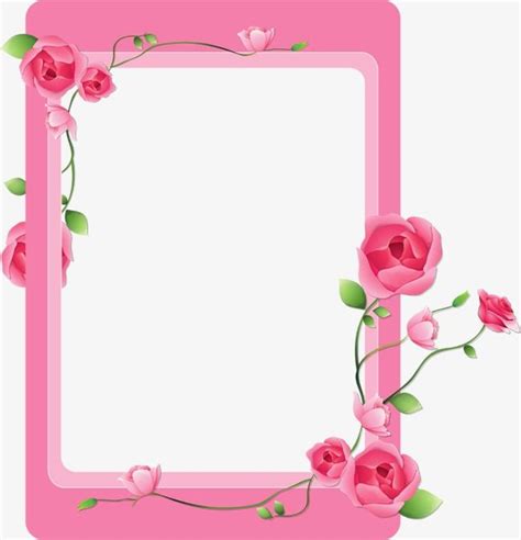 Pink Flower Frame PNG Images, Flower Clipart, Frame Clipart, Frame PNG ...