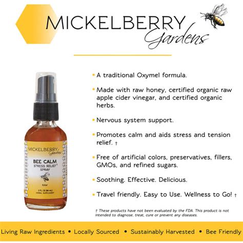 Bee Calm Stress Relief Spray Natural Stress Relief Mickelberry Gardens