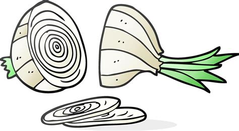 Cartoon Sliced Onion Vector Art At Vecteezy