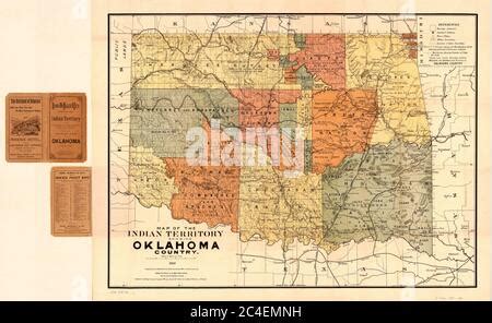 Map of Indian Territory and Oklahoma, U.S. Bureau of the Census, 1890 ...