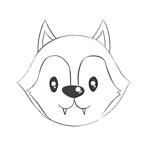 Learn to draw a simple wolf drawing - Cute and easy drawings