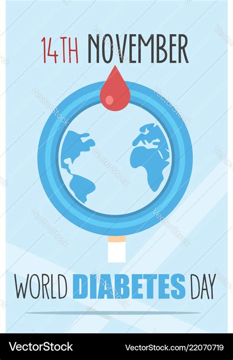 World diabetes day poster Royalty Free Vector Image