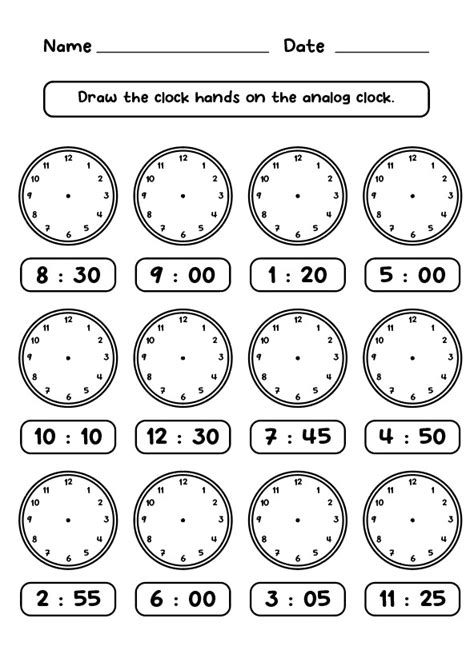 Telling Time Analog And Digital Clock Worksheet Made By Teachers