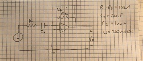 Solved A Find The Voltage Transfer Function H In Terms Chegg