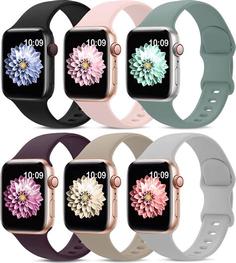 Amsky St Ck Silikon Sport Armb Nder Kompatibel Mit Apple Watch