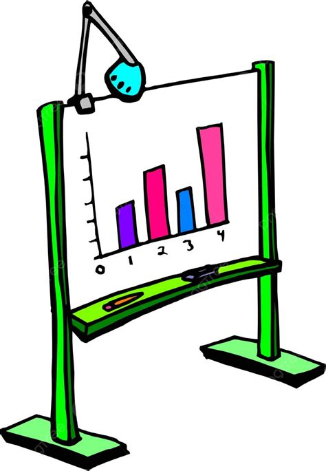 Projector Screen With Graph Visual Business Office Vector Visual