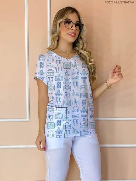 Pijama Cirúrgico Scrub de Fisioterapia Uniforme hospitalar Elo7