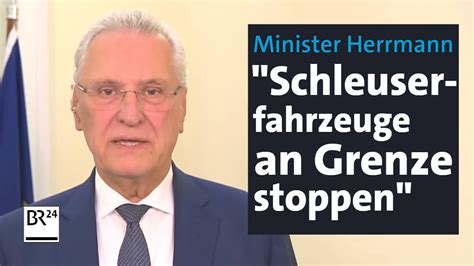 Bayerischer Innenminister Herrmann Station Re Grenzkontrollen Sind