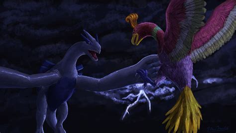 Tower Birds Duo Battle - Lugia vs Ho-Oh by Ichijo564 on DeviantArt