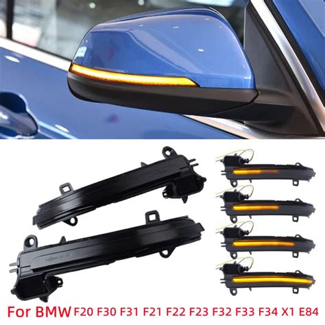 Black Led Dynamic Turn Signal Light Side Mirror Flashing Light For Bmw