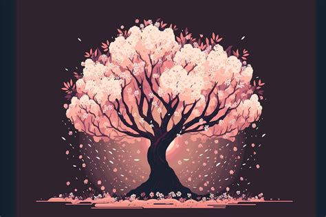 Premium Vector | Spring background with beautiful Sakura tree illustration