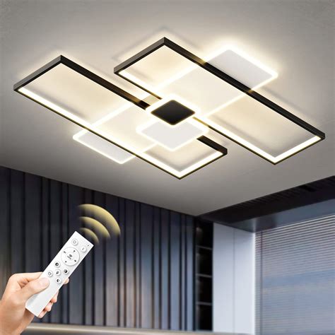 323in Dimmable Modern Led Flush Mount Ceiling Light 102w Square Acrylic Close To Ceiling Light