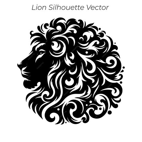 Colección De Vectores De Silueta De León Vector Premium