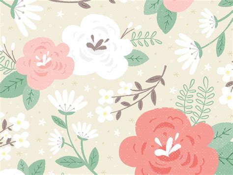 Floral Wedding Pattern by Robin Sheldon on Dribbble