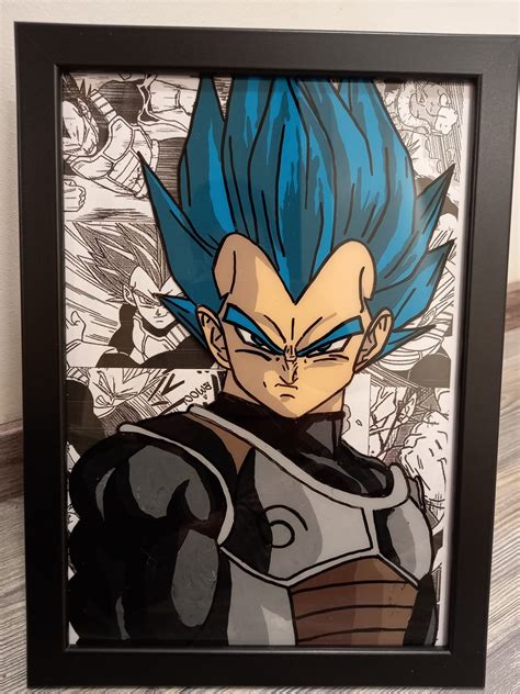 Glass Painting Manga Vegeta Painting on Plexiglass - Etsy