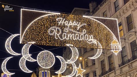 In Photos Londons Piccadilly Circus Lights Up For First Ramadan