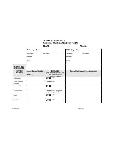 10 Production Agenda Templates Pdf