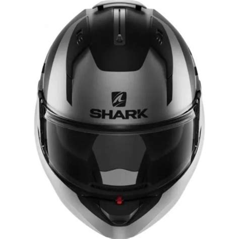 Capacete Shark Evo ES Kedje Escamoteável Cinza Preto Fosco Só Capacetes