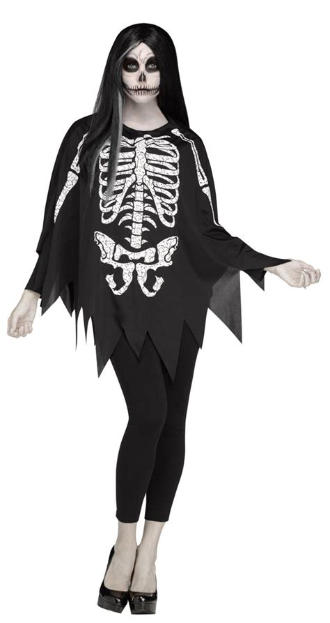 White & Black Skeleton Women Adult Halloween Costume - One Size | Christmas Central