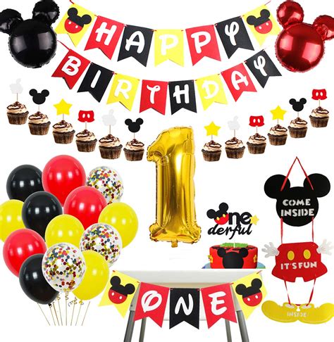 Buy Mickey Mouse 1st Birthday Party Supplies 55pcs Mickey And Minnie