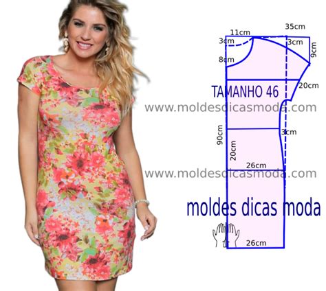 Vestido Casual Florido Simples Moldes Dicas Moda Molde De Vestido